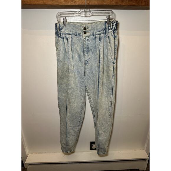 Vintage 80s Gitano Emporio Women's Light Wash Hi-Rise Denim Jeans Sz 12 - Picture 1 of 12